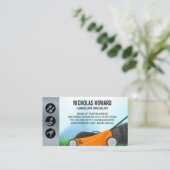 Grasmaaier Snijgras | Tuinieren pictogrammen Visitekaartje (Staand voorkant)