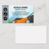 Grasmaaier Snijgras | Tuinieren pictogrammen Visitekaartje (Voorkant / Achterkant)