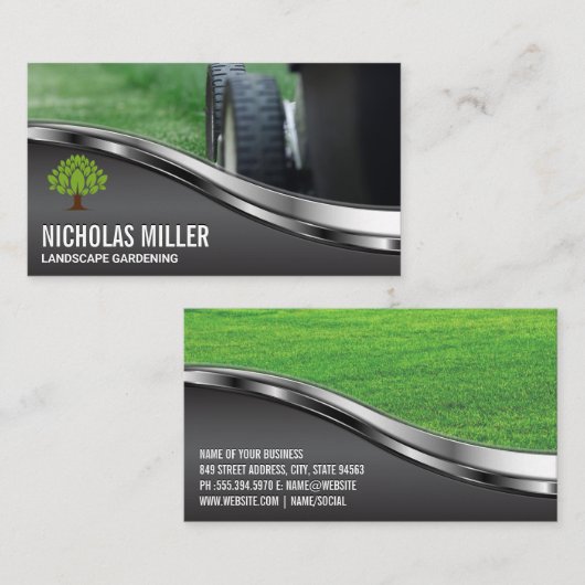 grasmaaier snijgras Visitekaartje (Voorkant / Achterkant)