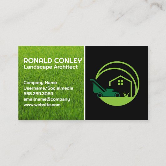 Grasmaaier Tuinapparatuur Visitekaartje (Voorkant)