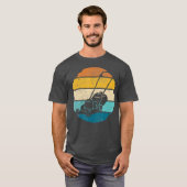  grasmaaier tuinman landschapsarchitect retro t-shirt (Voorkant volledig)