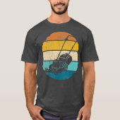  grasmaaier tuinman landschapsarchitect retro t-shirt (Voorkant)