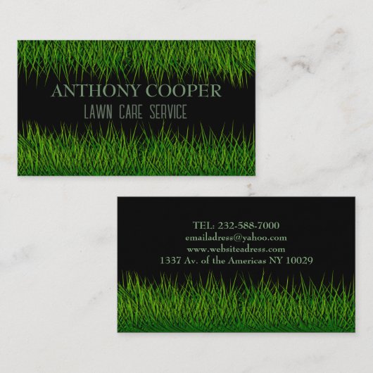 grasmaaier voor de grasmaaier visitekaartje (Voorkant / Achterkant)