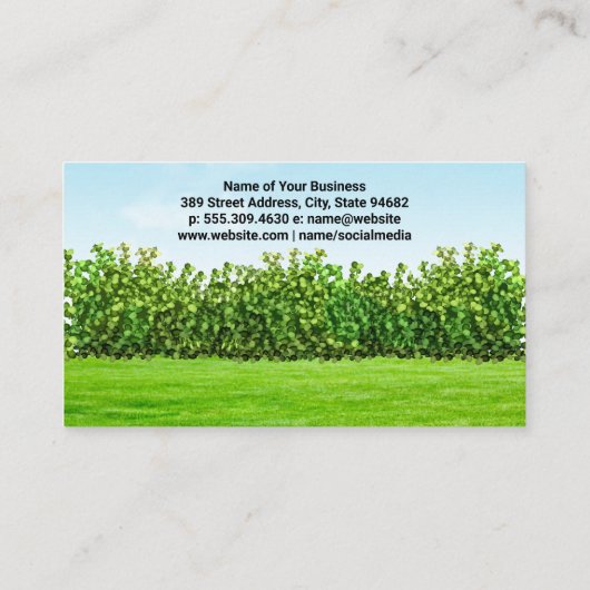 grasmaaiers | Landschapsontwerp Visitekaartje (Achterkant)