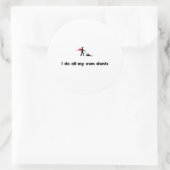 Grasmaaiheld Ronde Sticker (Tas)