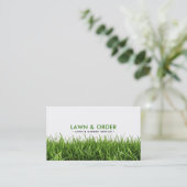 Grasmaaionderhoud groen gras QR-code & sociale med Visitekaartje (Staand voorkant)