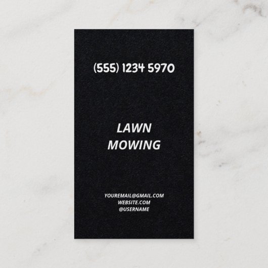 Grasmaaipremie Visitekaartje (Achterkant)