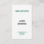 Grasmaaipremie Visitekaartje (Achterkant)