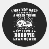 Grasmaairobot grasmaaier robotmaaier ronde sticker (Voorkant)