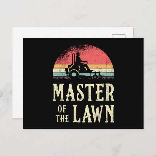 grasmaaster van de grastuinplant briefkaart (Voorkant / Achterkant)