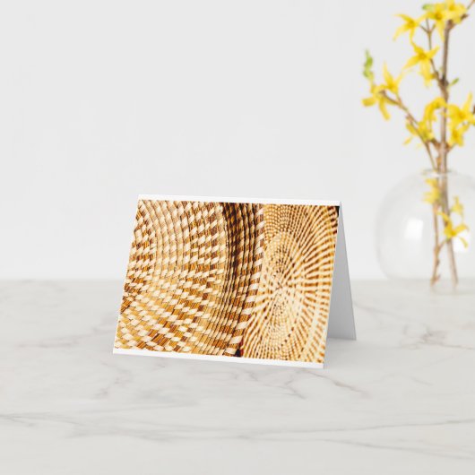 Grasmanden - Blank gevouwen Kaart (Gele Bloem)