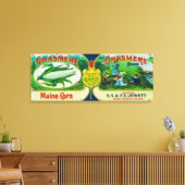 Grasmere Corn LabelNorridgewock, ME Canvas Afdruk (Insitu (Woonkamer))