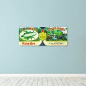 Grasmere Corn LabelNorridgewock, ME Canvas Afdruk (Insitu (Houten vloer))