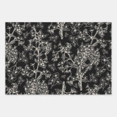 Grasmere Garden  Botanisch Patroon Black Inpakpapier Vel (Voorkant 3)