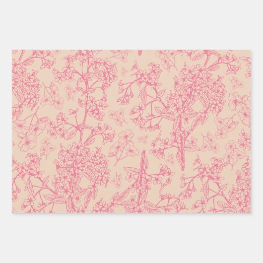 Grasmere Garden Modern Botanisch Patroon Inpakpapier Vel (Voorkant 3)