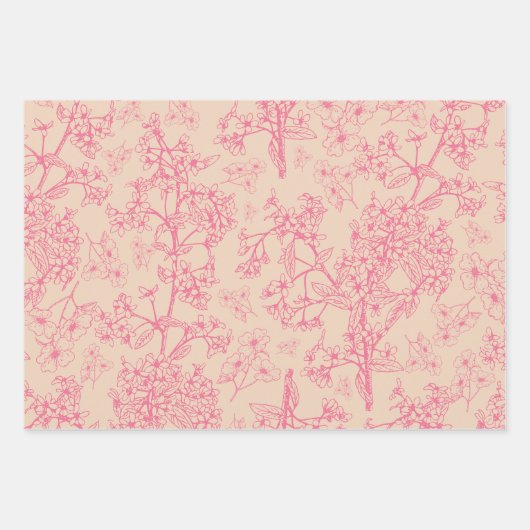 Grasmere Garden Modern Botanisch Patroon Inpakpapier Vel (Voorkant)