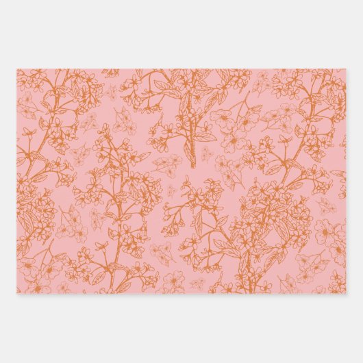 Grasmere Garden Modern Botanisch Patroon Inpakpapier Vel (Voorkant 3)