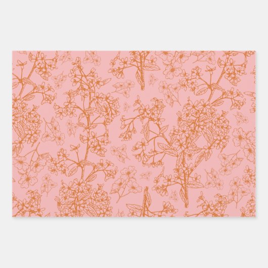 Grasmere Garden Modern Botanisch Patroon Inpakpapier Vel (Voorkant)