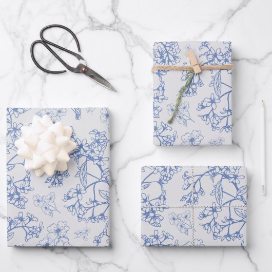 Grasmere Garden  Modern Botanisch Patroon Inpakpapier Vel (Voorkant)