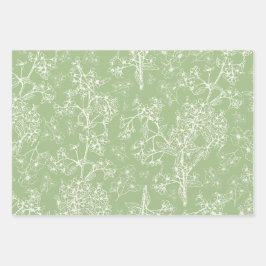 Grasmere Garden  Modern Botanisch Patroon Inpakpapier Vel
