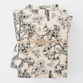 Grasmere Garden  Modern Botanisch Patroon Inpakpapier Vel (In situ)