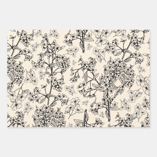 Grasmere Garden  Modern Botanisch Patroon Inpakpapier Vel (Voorkant)