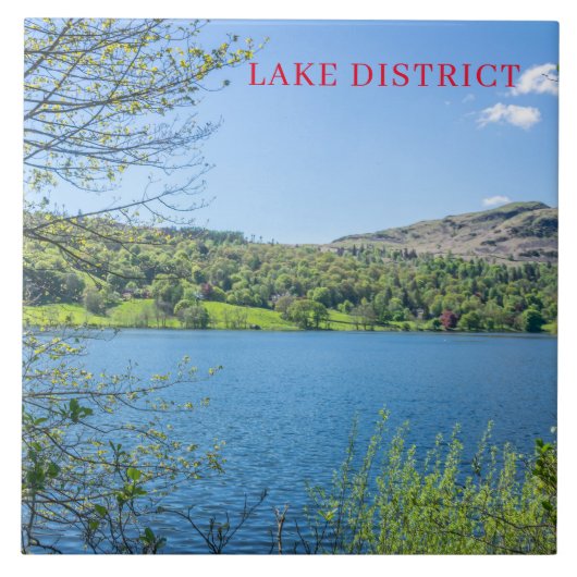 Grasmere Lake uitzicht keramische tegel Tegeltje (Voorkant)