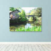 Grasmere Rothay River uitzicht canvas print (Insitu (Houten vloer))