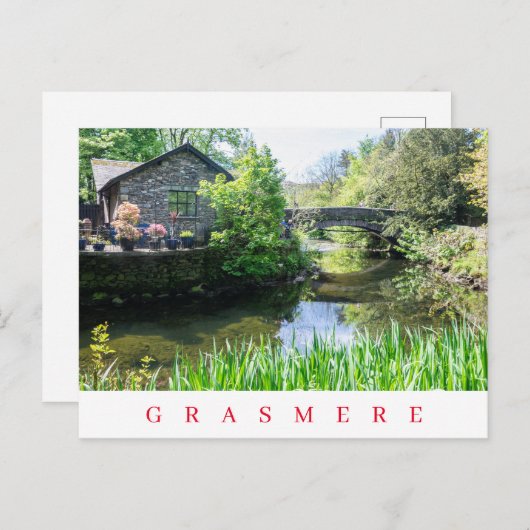 Grasmere Rothay rivier uitzicht ansichtkaart Briefkaart (Voorkant / Achterkant)