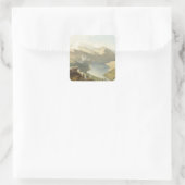 Grasmere uit Langdale Fell uit 'The English Lak' Vierkante Sticker (Tas)