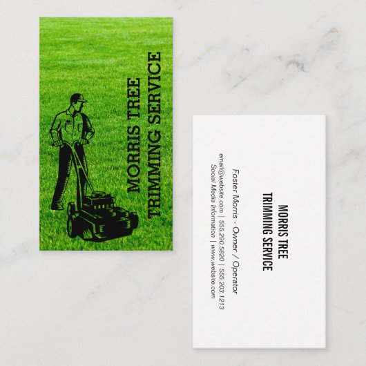 Grasonderhoud | Landschapsarchitectuur | Gras Visitekaartje (Voorkant / Achterkant)