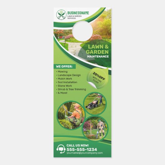 Grasonderhoud & Tuinonderhoud Trimmen Landscaping  Deurhanger (Voorkant)