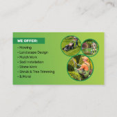 Grasonderhoud & Tuinonderhoud Trimmen Landscaping  Visitekaartje (Achterkant)