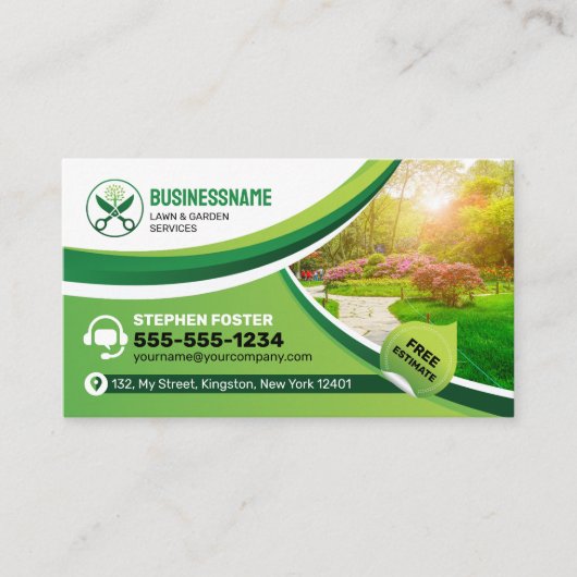 Grasonderhoud & Tuinonderhoud Trimmen Landscaping  Visitekaartje (Voorkant)