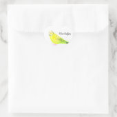 Grasparkiet Geelgroene Aquarel Hart Sticker (Tas)