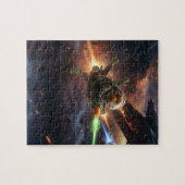 Grasparkiet grappige oorlogen legpuzzel (Horizontaal)