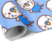 Grasparkiet / Normale kobalt mannetje Cadeaupapier (Rol Hoek)
