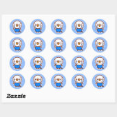 Grasparkiet / Normale kobalt vrouw Ronde Sticker (Vel)
