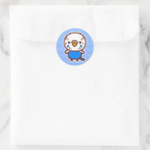 Grasparkiet / Normale kobalt vrouw Ronde Sticker (Tas)
