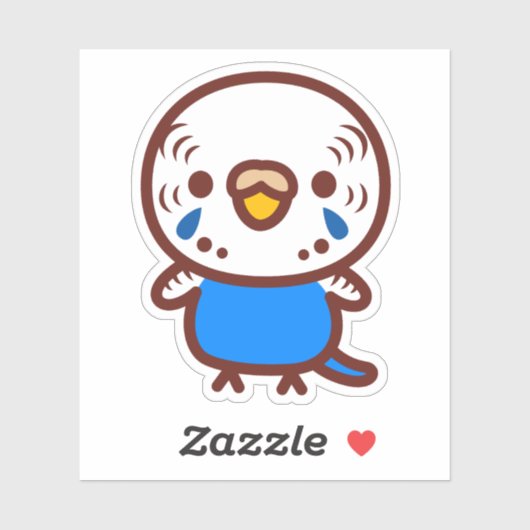 Grasparkiet / Normale kobalt vrouw Sticker (Vel)