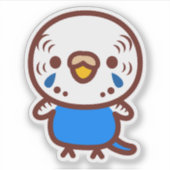 Grasparkiet / Normale kobalt vrouw Sticker (Voorkant)