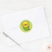 Grasparkiet / Normale vrouwelijke Ronde Sticker (Envelop)