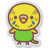 Grasparkiet / Normale vrouwelijke Sticker (Voorkant)