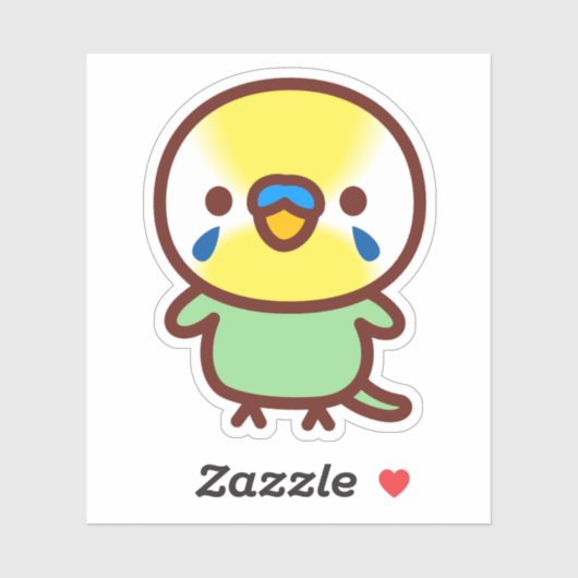 Grasparkiet / Pastel regenboog groene man Sticker (Vel)