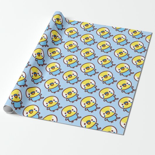 Grasparkiet / Pastel regenboog mannetje Cadeaupapier (Uitgerold)
