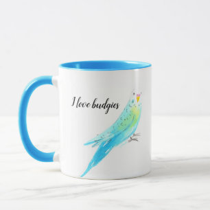 Grasparkiet Waterverf Blauw Mok