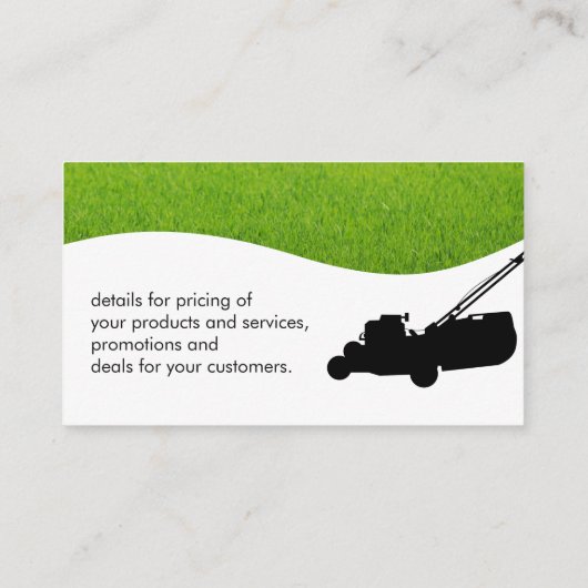 Grass Achtergrond | Logo bomen Visitekaartje (Achterkant)