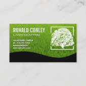 Grass Achtergrond | Logo bomen Visitekaartje (Voorkant)