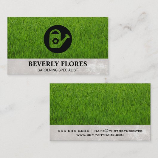 Grass Achtergrond | Water kan Visitekaartje (Voorkant / Achterkant)