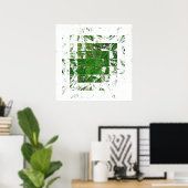 Grass Blokken afdrukken Poster (Thuiskantoor)